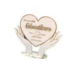 Cadou personalizat prin gravura in forma de inima 23/19cm