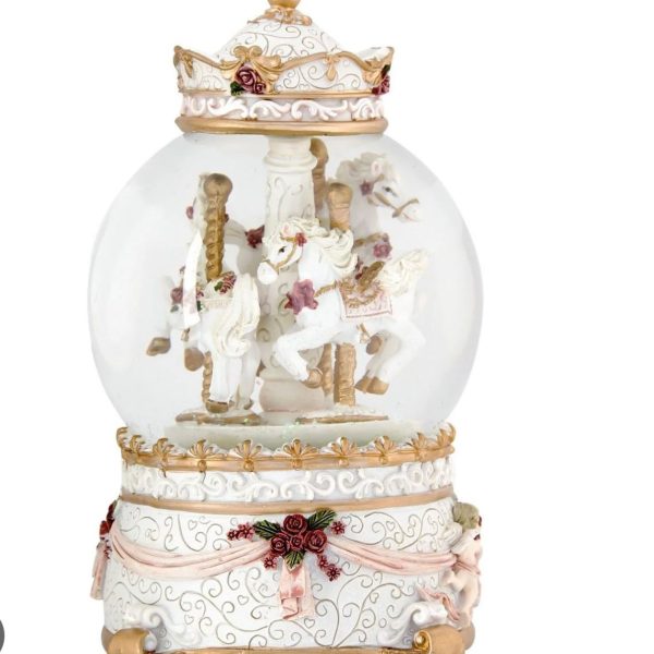Decoratiune de Craciun, Glob Muzical, Carusel, 17cm,