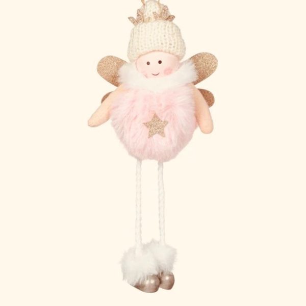 Ornament Brad de Craciun din Lemn Ingeras  20cm